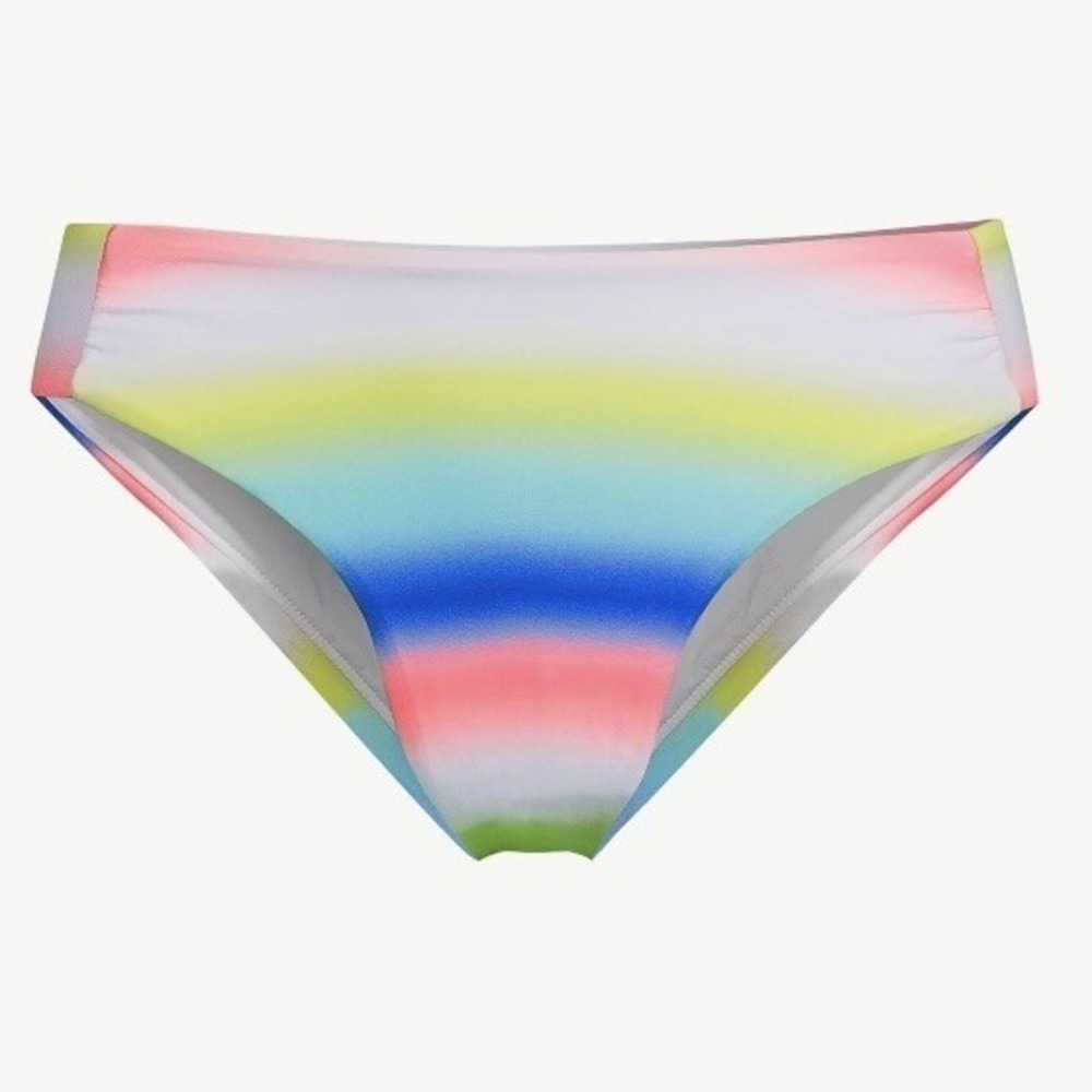 Love and Sports Womens V Front Bikini Swim Bottoms Ombre Stripe XXL 20 New Nice